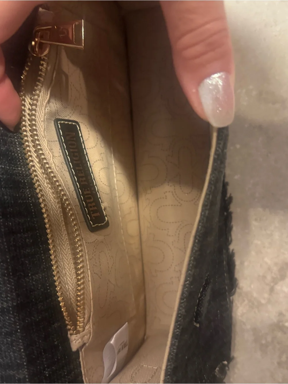 True Religion denim crossbody bag
